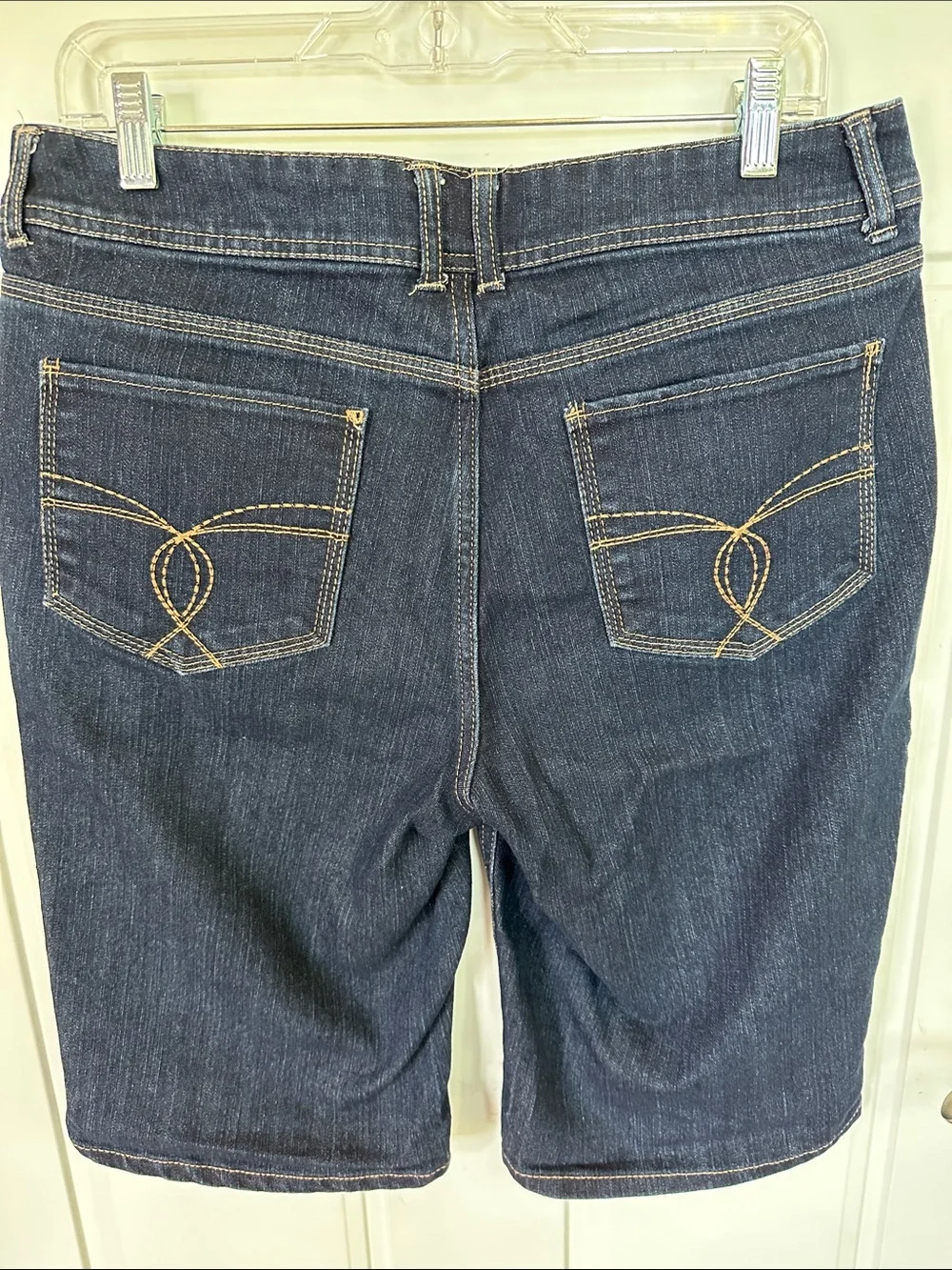 St John’s Bay Women's Dark Blue Denim Bermuda Shorts - 12 57116